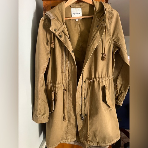 Madewell Khaki Hooded Jacket - Picture 4 of 5